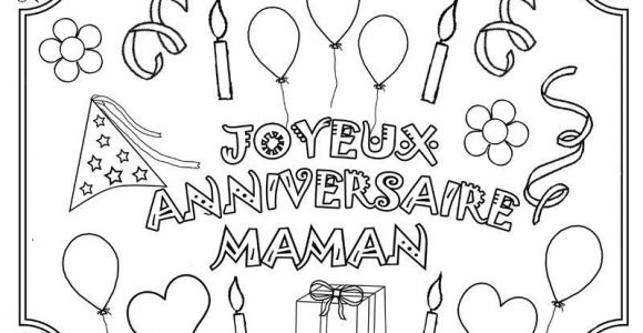Coloriage Pour L Anniversaire De Ma Maman Dessin Facile Pour Anniversaire Maman