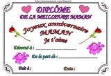 Coloriage Pour L Anniversaire De Maman Diplome Anniversaire Maman Papa