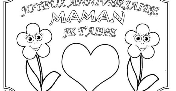 Coloriage Pour L Anniversaire De Maman Joyeux Anniversaire Maman En Couleur Pour Gommettes