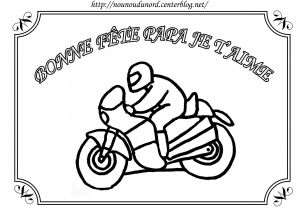 Coloriage Pour La Fete Des Peres A Imprimer Coloriage Moto Pour La Fête Des Pères Par Nounoudunord