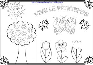 Coloriage Pour Le Printemps Coloriage Printemps Dessiné Par Nounoudunord