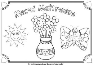 Coloriage Pour Maitresse D Ecole Coloriage Merci Maîtresse