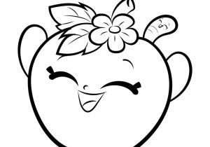 Coloriage Pour tout Petit En Ligne Coloriage Shopkins   Imprimer Coloriez Pomette La Pomme Verte En