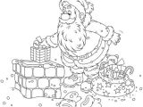 Coloriage Pour tout Petit Noel Le P¨re No L Sur La Cheminée En Coloriage   Imprimer Magicmaman