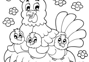 Coloriage Poussin De Paques Coloriage De Pâques La Poule Et Ses Adorables Poussins