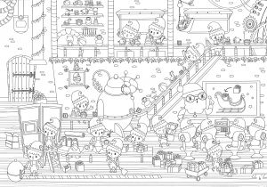 Coloriage Préhistoire Lutin Bazar Des Coloriages De No L L école De Crevette