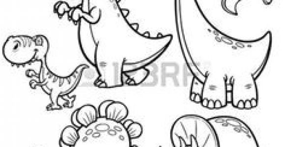 Coloriage Prehistoire Préhistoire Sc¨ne Avec Des Dinosaures 1 Illustration Vectorielle