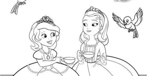 Coloriage Prin Coloriage Princesse sofia Et Ambre Anis Education