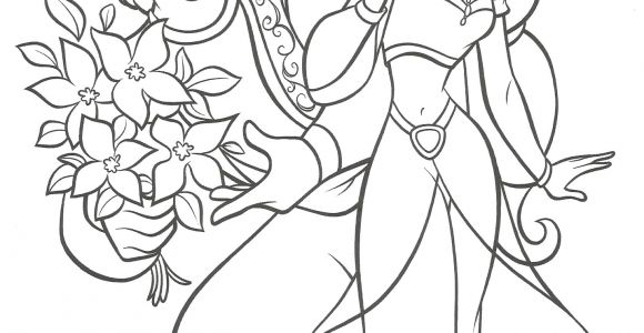 Coloriage Princesse Aladdin Aladdin Coloriage Jasmine Et Aladdin   Imprimer
