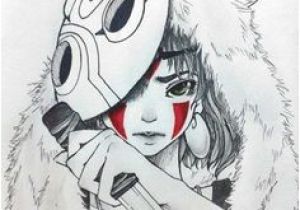 Coloriage Princesse Mononoké Amel Guibet Amelguibet On Pinterest