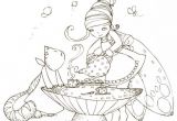 Coloriage Princesse Violette Kleurplaat Elf Poes thee Cahier De Coloriage Cap Canaille Violette