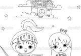 Coloriage Princessse Coloriage Princesse Chevalier atelier Enfants