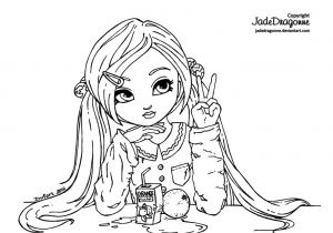 Coloriage Pullip orange Juice Lineart by Jadedragonne On Deviantart