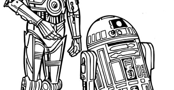 Coloriage R2d2 C3po to Print Coloriage Star Wars C6po C3po 2 Click On the Printer