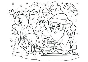 Coloriage Rennes Traineau Coloriage Pere Noel Rennes Dessin Avec son Traineau Ses A Imprimer