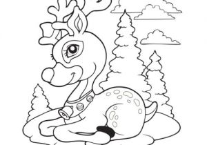 Coloriage Rennes Traineau La Jolie Renne Du P¨re No L En Coloriage   Imprimer Magicmaman