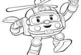Coloriage Robocar Poli En Ligne Gratuit the Helicopter Robot Helly Coloring Page