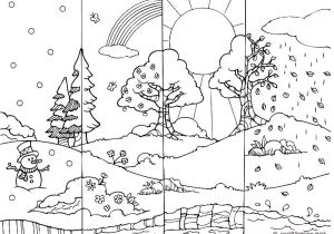 Coloriage Saisons A Imprimer 4 Saisons Dessin   Colorier Recherche Google
