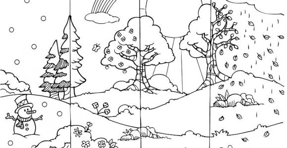 Coloriage Saisons A Imprimer 4 Saisons Dessin   Colorier Recherche Google
