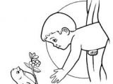 Coloriage Samsam Simon Coloriage De Madame Cigogne Portant Un Bébé tout souriant