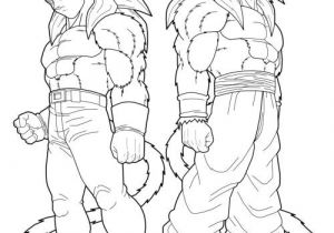 Coloriage Sangohan Super Sayen 3 Dragon Ball Ve A and Goku Transforms Into A Super Saiyan 4