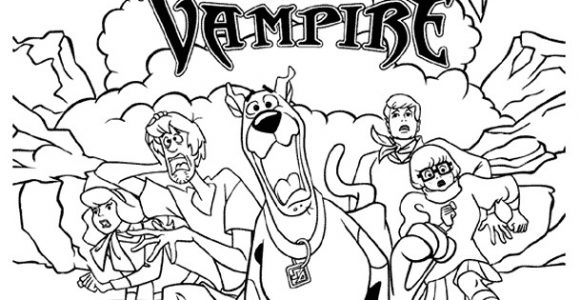 Coloriage Scooby Doo Gratuit Coloriage Scooby Doo Vampire Jalloween Dessin