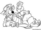 Coloriage Scoubidou En Ligne Coloriage Scooby Doo Pirate Peroquet Dessin