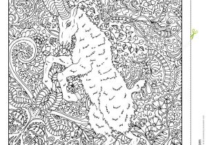 Coloriage Signe astrologique Chinois Ch¨vre Tirée Par La Main Sur Le Fond Floral De Mod¨le