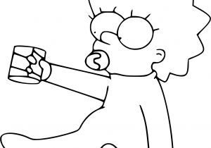 Coloriage Simpson à Imprimer Gratuit Coloriage Maggie Simpson   Imprimer