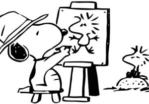 Coloriage Snoopy Gratuit Coloriage Snoopy Dessine Woodstock Dessin Gratuit   Imprimer
