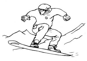 Coloriage Snowboard Snowboard Planche   Neige 50 Transport – Coloriages   Imprimer