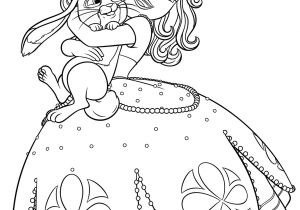 Coloriage sofia A Imprimer Coloriage Princesse sofia Adore son Lapin Jecolorie