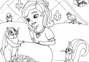 Coloriage sofia A Imprimer Coloriage Princesse sofia Sur son Lit Avec Un Lapin