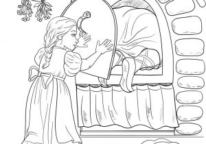 Coloriage sorcière Hansel Et Gretel the Witch Gets In Herself Into the Oven while Gretel Shuts the Iron