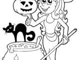 Coloriage sorcieres Imprimer De Coloriage Halloween Party Avec Des Citrouilles Et Des