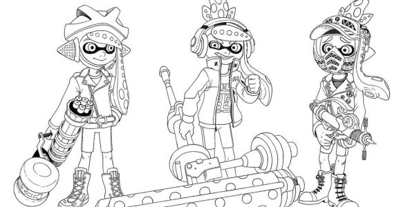 Coloriage Splatoon Armes Splatoon Coloring Sheet Printable Coloring Pages