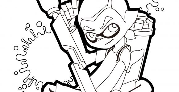 Coloriage Splatoon En Ligne Gratuit Free Coloring Pages Splatoon Sketch Coloring Page
