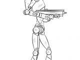 Coloriage Star Wars Droide Battle Droid Coloring Page