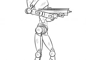 Coloriage Star Wars Droide Battle Droid Coloring Page