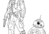 Coloriage Star Wars Droide Coloriages Poe Dameron Et Bb8 Fr Hellokids
