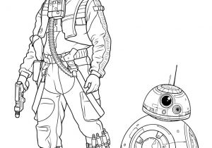 Coloriage Star Wars Droide Coloriages Poe Dameron Et Bb8 Fr Hellokids