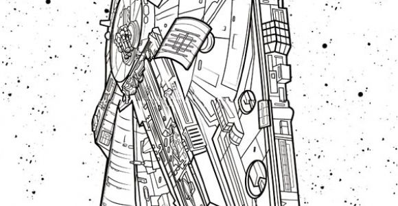 Coloriage Star Wars Faucon Millenium Coloriage Le Faucon Millenium