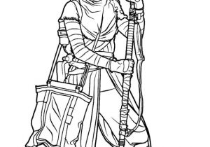 Coloriage Star Wars Rey Coloriage Rey Debout