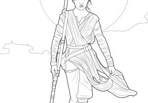 Coloriage Star Wars Rey Coloriages Rey Le Réveil De La force Fr Hellokids