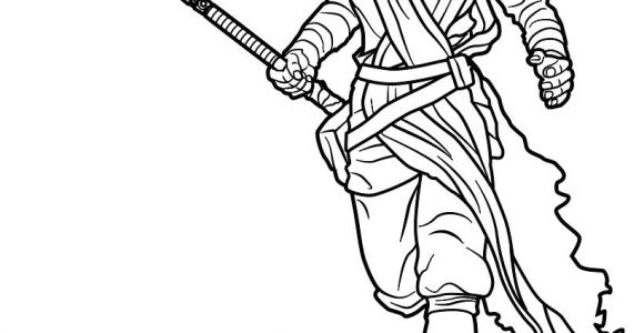 Coloriage Star Wars Rey Coloriages Rey Le Réveil De La force Fr Hellokids