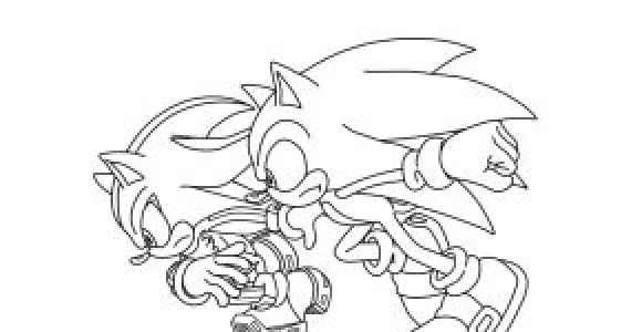 Coloriage Super sonic Et Super Shadow Magnificent Super sonic Super Shadow Et Super Silver