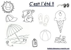 Coloriage Sur L été Coloriage C Est L été Dessin Gratuit à Imprimer