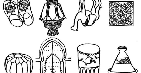 Coloriage Sur Le Maroc Coloriage Ambiance Marocaine Pour Enfants