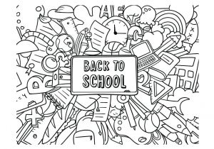 Coloriage Sur Le Thème De La Rentrée Des Classes Bonne Rentrée Des Classes Coloriages Adulte