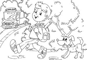Coloriage Sur Le Thème De La Rentrée Des Classes Coloriage Rentr¨e Scolaire   Imprimer Sur Coloriages Fo